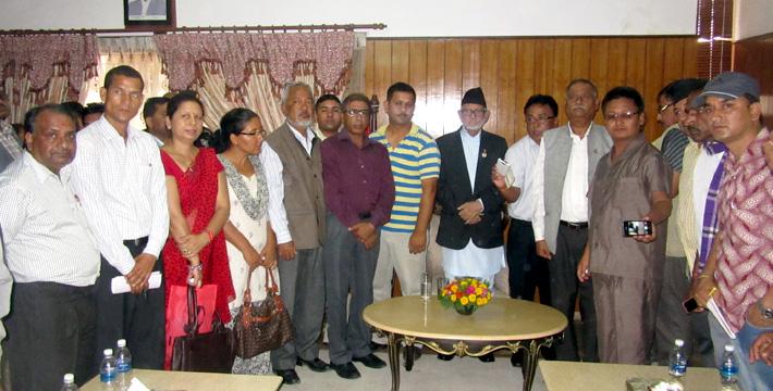 FIANNepal's tweet photo. Delegation to Prime Minister and concerned ministries 
http://t.co/L1GWIaLytT http://t.co/bIvOrBbuZP