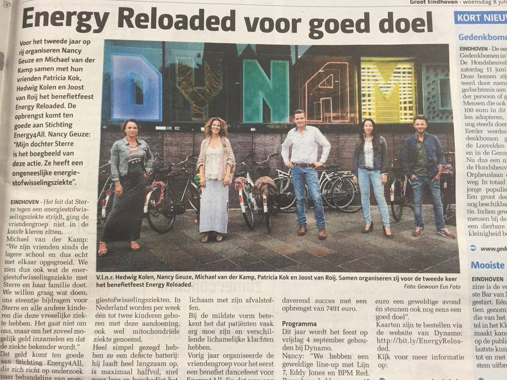 BPM040's tweet image. Vandaag in de krant! Stichting Energy4All organiseert een benefiet voor kinderen met stofwisselingsziekte ism BPM Red