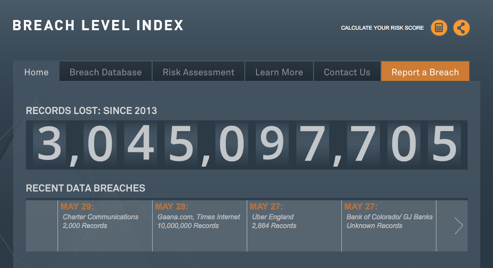 EXN_UK's tweet photo. Data #breaches: See the #BreachLevelIndex for lost/stolen records @SafeNetInc http://t.co/XLMuM58rVi http://t.co/lrTmQX4Wds