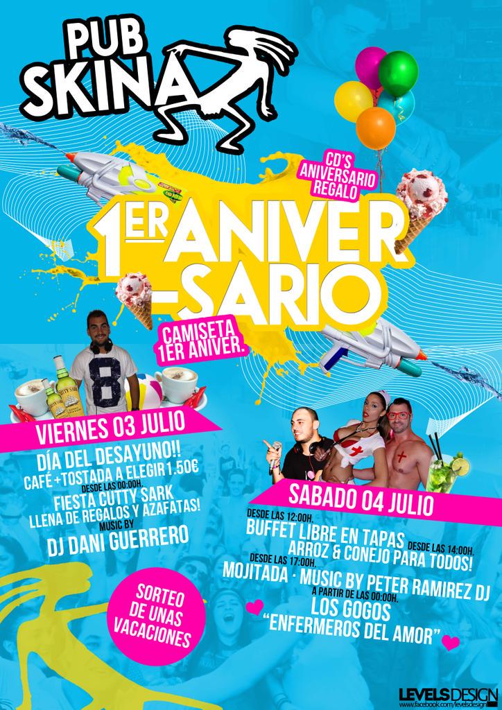 Diseño de cartel para #LaSkinaOntur en la sierra! no paramos de estar de aniversarios !!