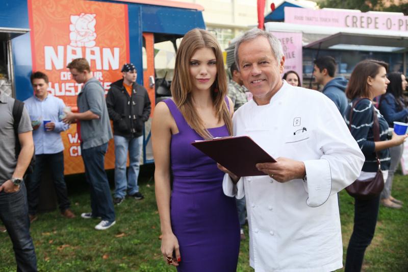 AnnaLynne McCord and Wolfgang Puck in the TV series 90210   2013.  Happy birthday Mr. Puck. 