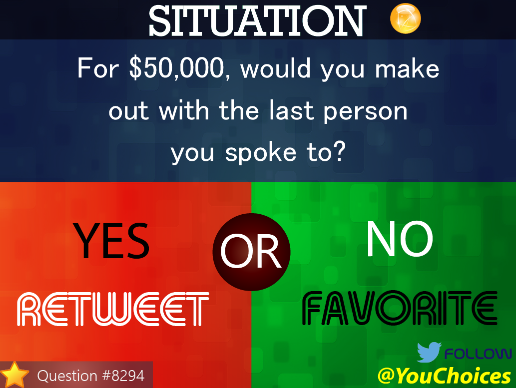 YouChoices's tweet image. Would you?