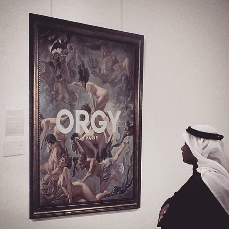 the_parisians's tweet photo. ART IS ABOVE ALL CODES | "ORGY" oil painting on canvas by #TheParisians http://t.co/SoYnWHeX9g