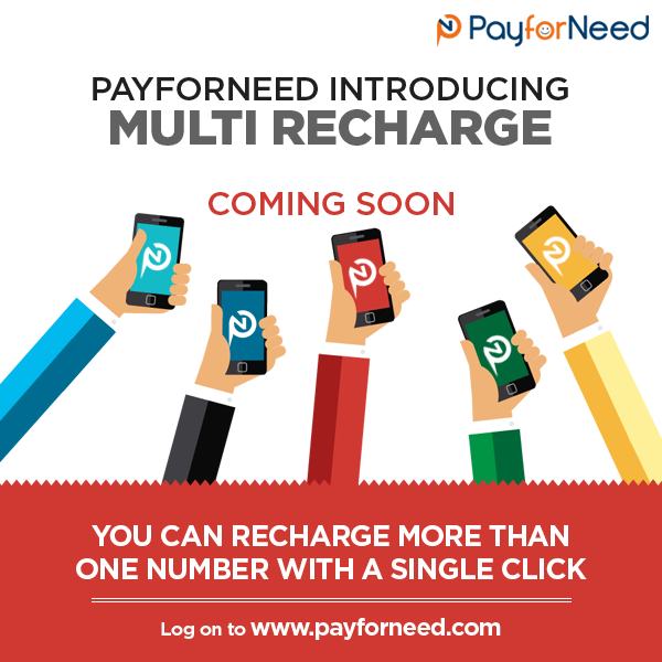 Payforneed's tweet photo. Coming soon..!
Introducing multiple recharge. You can recharge more than one number 
Recharge @payforneed.com http://t.co/UXUc4oWoFN