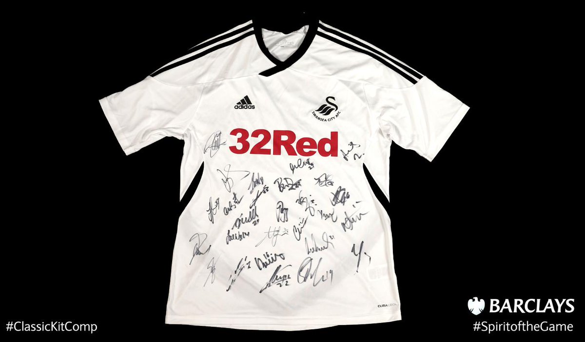 BarclaysFooty's tweet image. With 2 @SwansOfficial kits up for grabs, enter before 9pm for the chance to win #ClassicKitComp