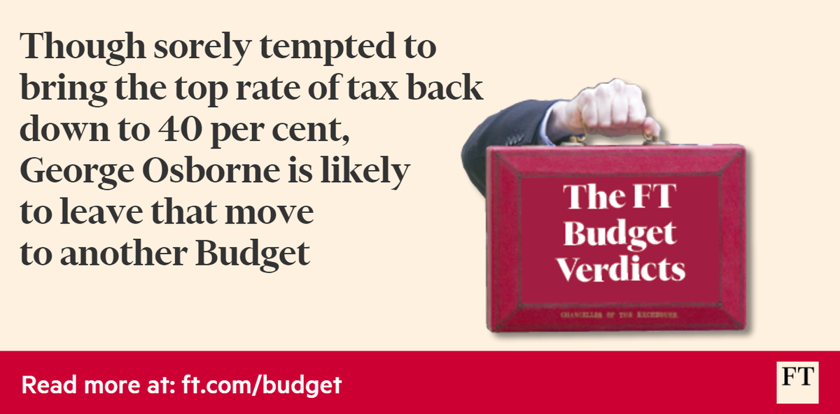 FT's tweet photo. What is likely to be in the UK Summer Budget? The FT's preview is here: http://t.co/ufrgqK8c3P #budget2015 http://t.co/V6uXN3Bpoa