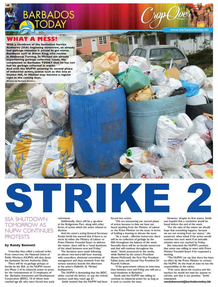 Barbados Today on Twitter "BarbadosProtests Garbage piles up around