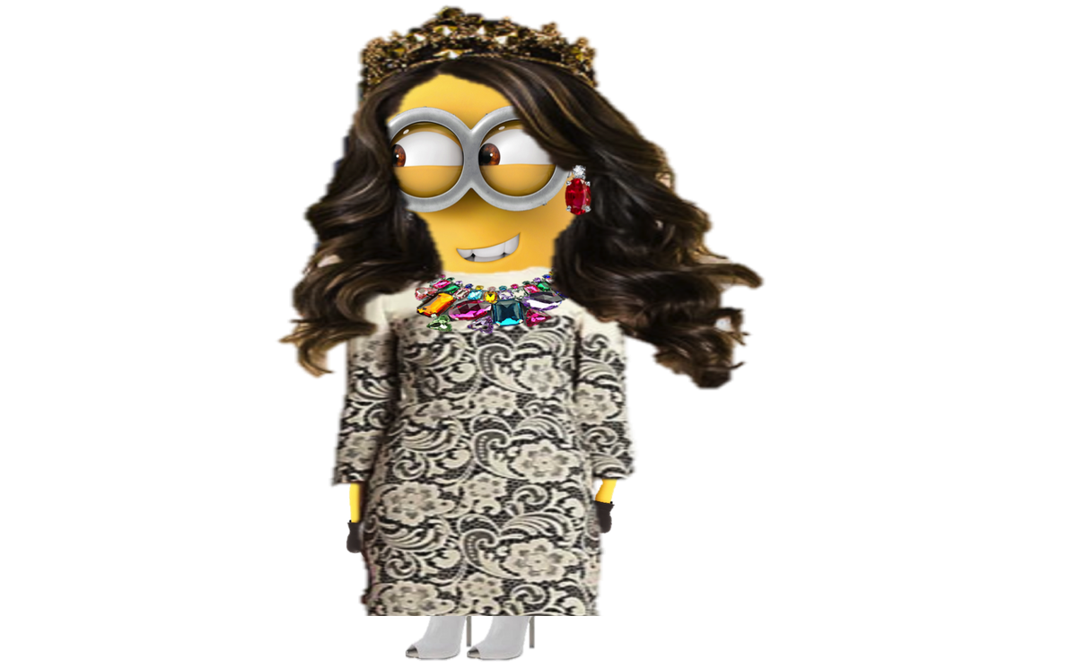 BadassRoyalty's tweet photo. @ElizabethHurley #MinionVersion of #QueenHelena!! :))) Hope you like it! β :) #TheRoyals http://t.co/ugXL3UGe1R
