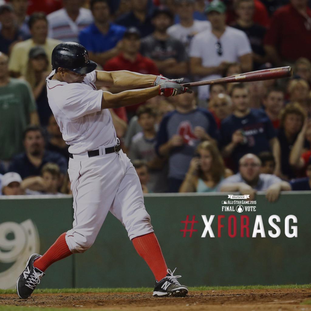 RedSox's tweet photo. Rise and shine #RedSoxNation! Time to get X to the All-Star Game! Text A1 to 89269 to vote now. #XforASG http://t.co/3jFUW6V88v