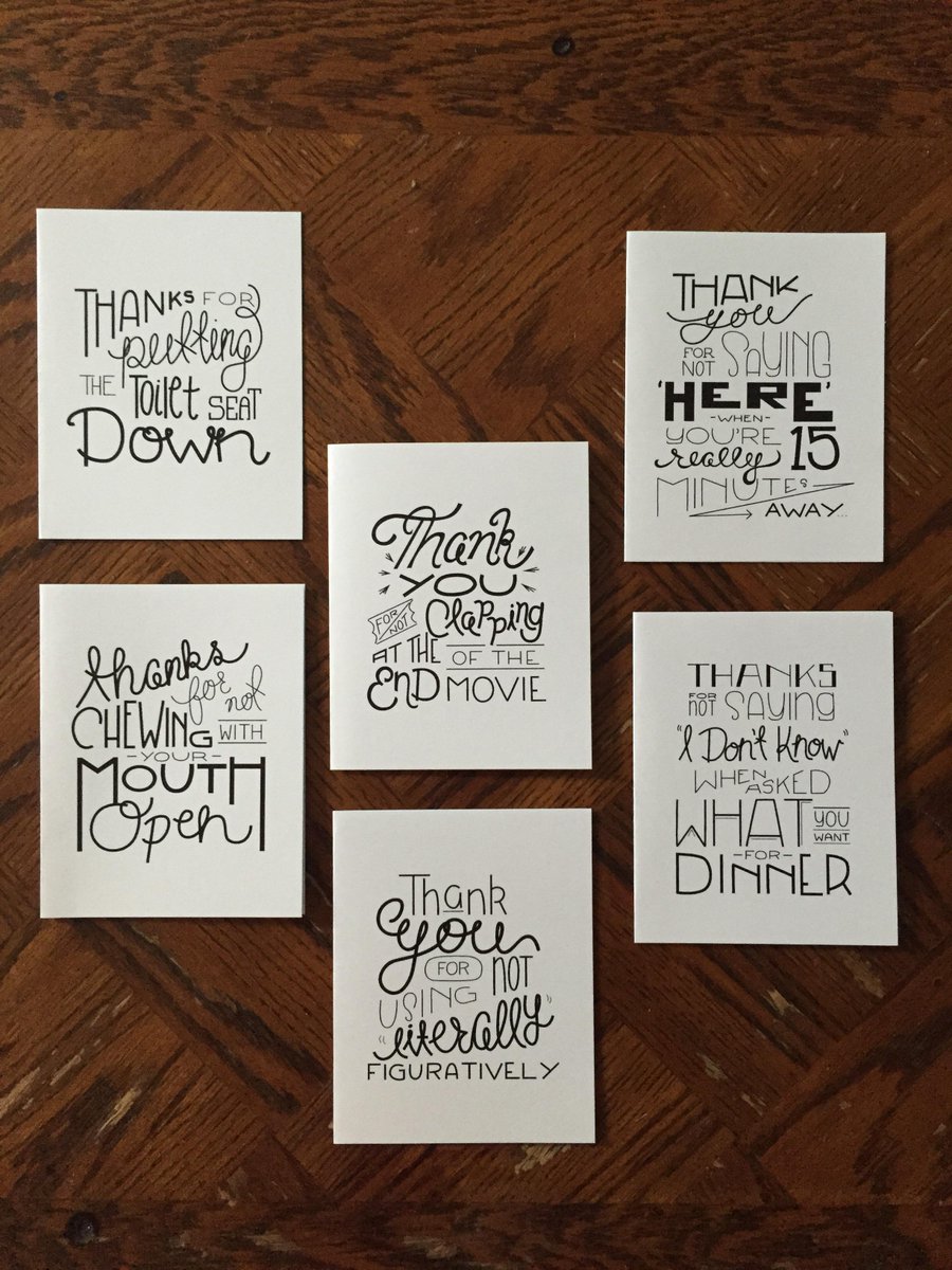 MCreativeJ's tweet photo. New pet peeve thank you cards will be added to the shop soon! #etsyhandmade #design #paperlove #petpeeve #thanks http://t.co/TQtMM4veM9