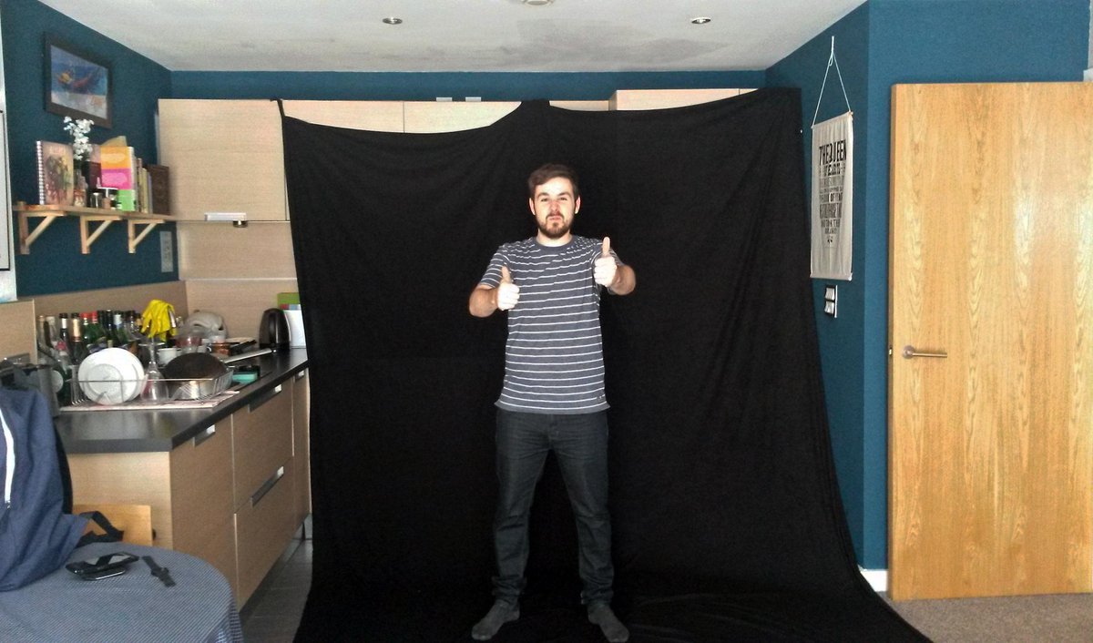 Getting stuff sorted for our video shoot on Sunday. Background... check! #northernlights