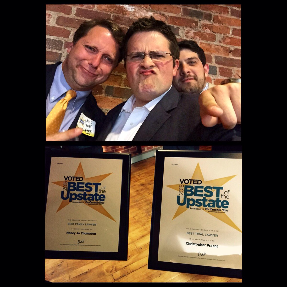DavidAylor's tweet image. Congratulations Chris Pracht for winning 'Best Trial Lawyer' in the Upstate! @EverConvert @SkinnySC @tandplegal