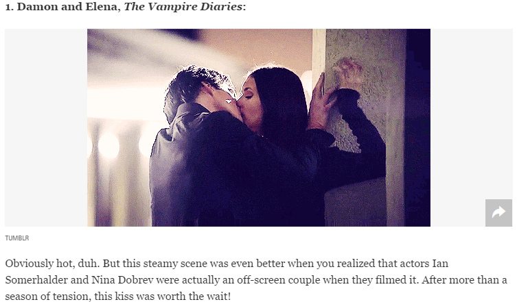 TVD 3x19 - Damon and Elena's steamy motel kiss and bed scene