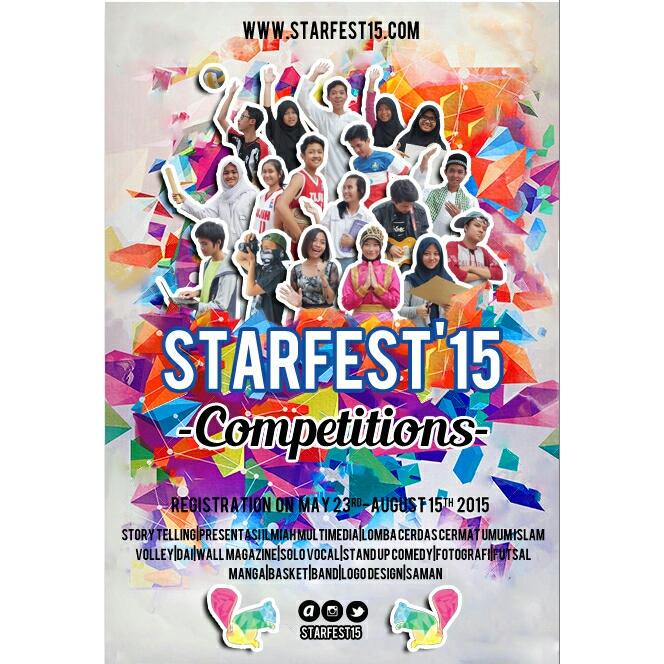 Finally! Yeayy👏
We have 15 Competitions on STAR FEST'15🎉
The quota is limited!
Be ready and prepare your self/team💪