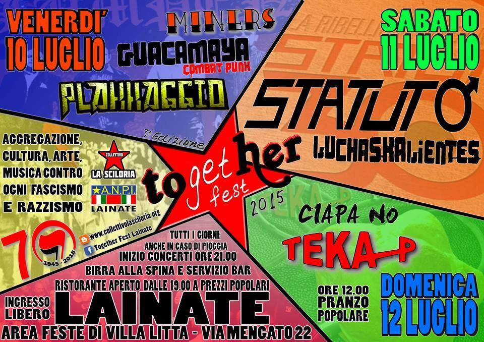 LASCILORIA's tweet image. Venerdì #10L al via la 3' edizione del TOGETHER fest 2015 #Lainate #villalitta   Arte,musica e aggregazione dal basso