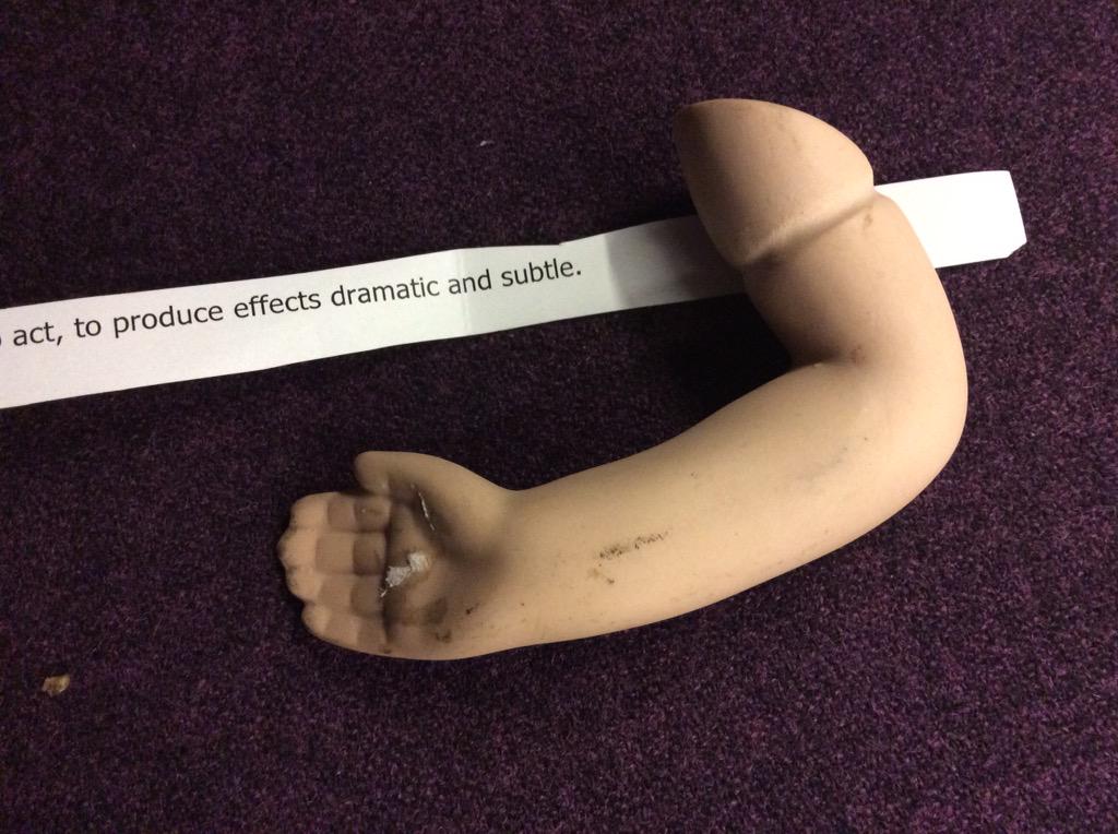 I don't wish to be parted from my object... A grubby palm. Detritus clinging. My thumb fits snugly. A neat fit.