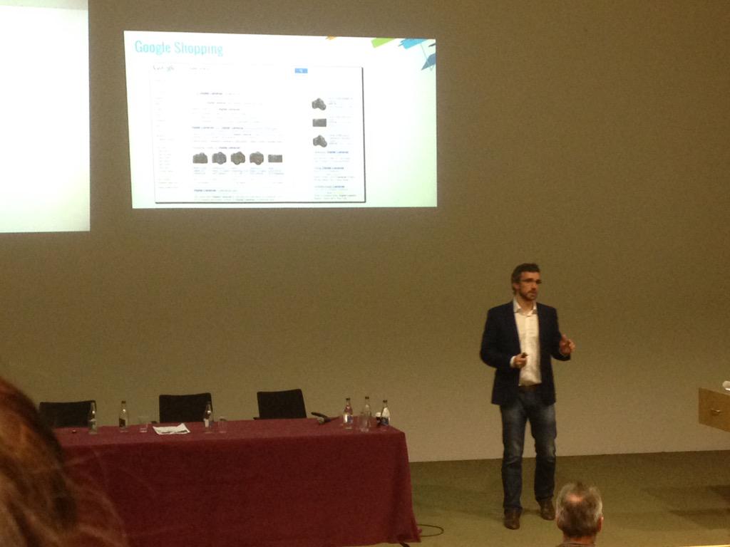 EllieJonesPhD's tweet photo. Brian McCaffrey from Google talking us through digital. What nice handbags #AmCon2015 #magicinmarketing http://t.co/XdmBgv2qwY