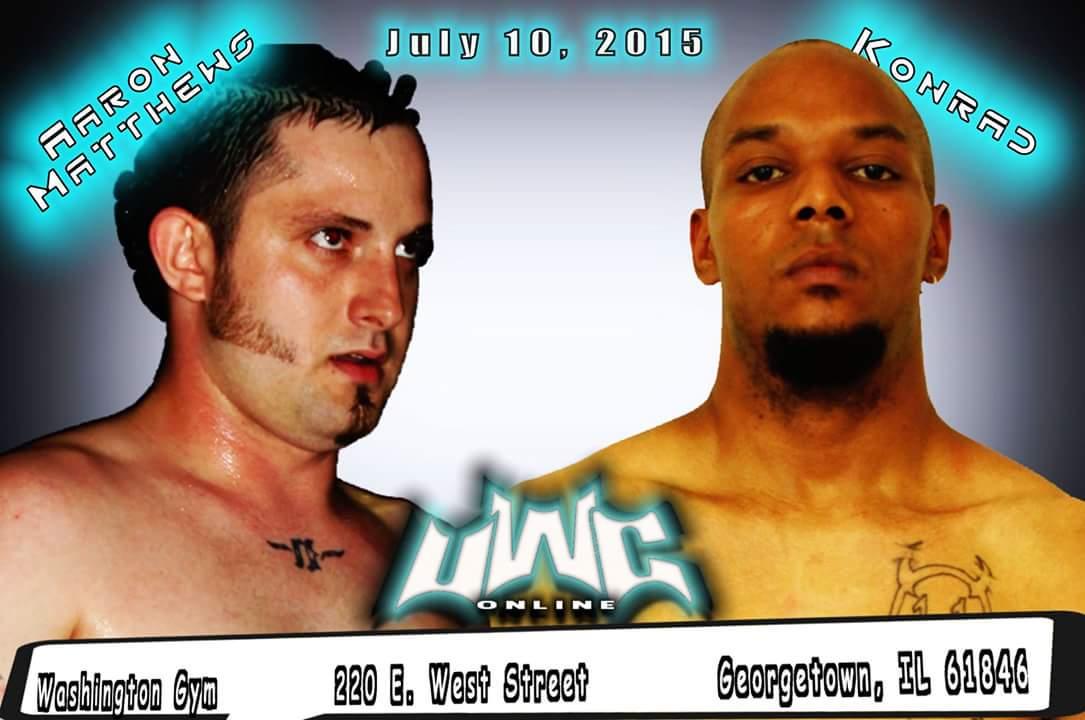 UWCGeorgetown's tweet photo. This #Friday at #UWC, see Aaron Matthews take on Konrad (with Cecil Cerveza) #LIVE in Georgetown! #Wrestling http://t.co/3oTp6CN77v