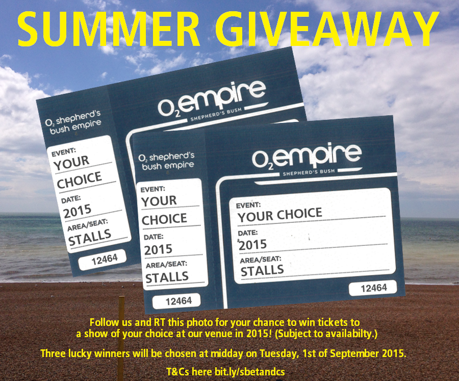 O2SBE's tweet photo. Follow &amp; RT to win tix to a show of your choice at our venue in 2015. Three winners chosen midday 01/09. T&amp;Cs apply. http://t.co/WXncoml9Qs