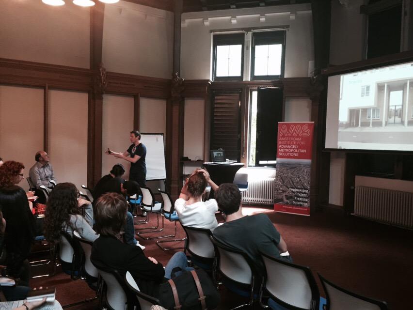 AMS_institute's tweet photo. Participants of Summer School @ThinkingCity15 follow skill training workshop by Remon Rooij @tudelft @ArchTUDelft http://t.co/MYVm713C8C