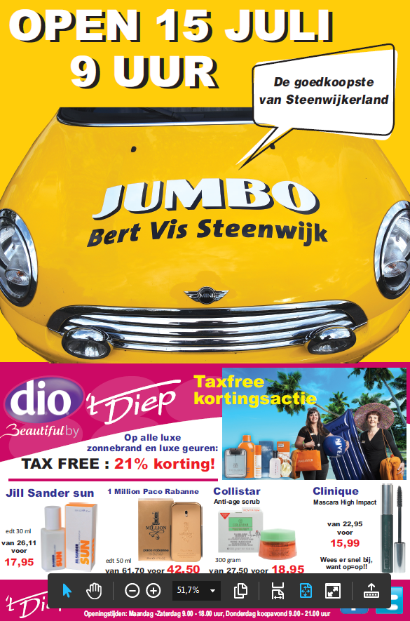 Tax free shoppen bij Dio! Je betaalt geen BTW over alle luxe zonnebrand en luxe geuren. Dat betekent 21% korting!
