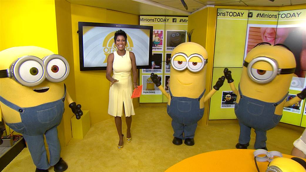 tascavision's tweet photo. Minions! RT @pantone: The Minions take over TODAY via @todayshow #MinionsTODAY #MinionYellow http://t.co/mnJh5nDxBh http://t.co/PrulKzrp9E