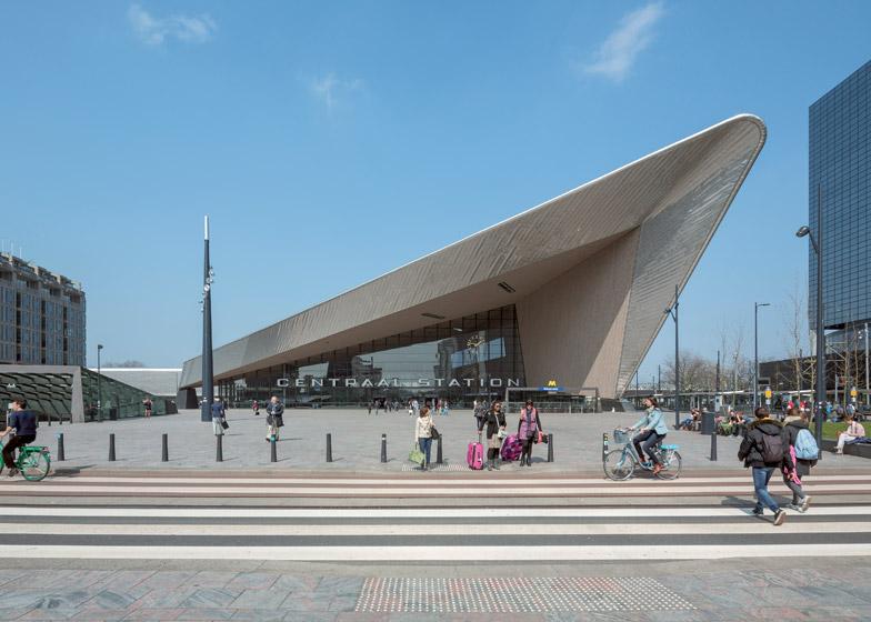 dezeen's tweet image. Competition! Win a book that presents 100 unusual buildings in Rotterdam: dezeen.com/2015/07/08/com… #competition