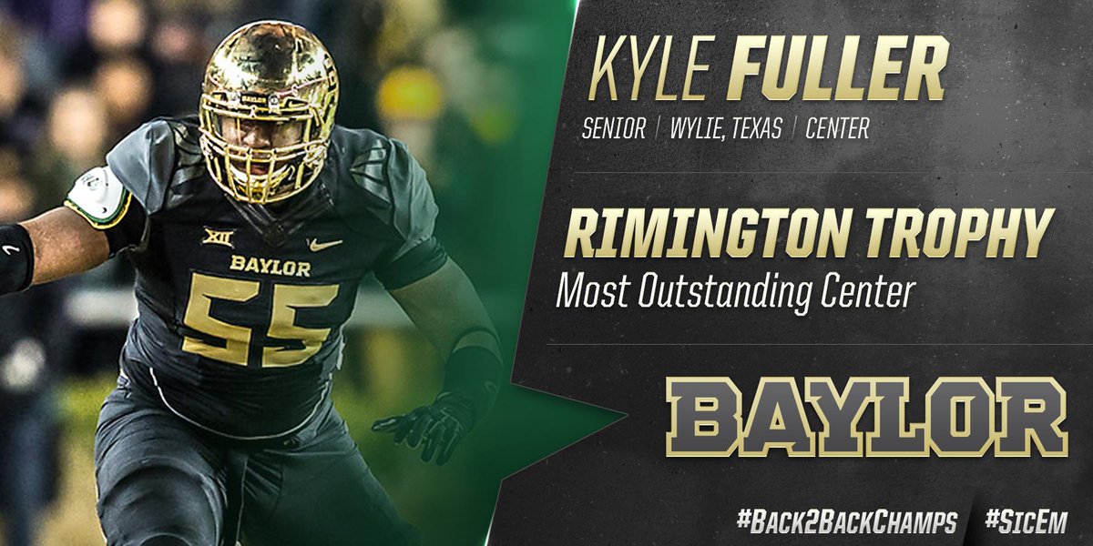 BUFootball's tweet photo. Props to Kyle Fuller for being named to the @rimingtontrophy watch list, recognizing country's top centers. http://t.co/KsnLB3Y35a