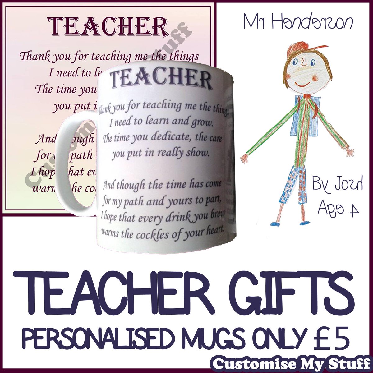 CustomiseStuff's tweet image. Looking for those last minute #teachergifts? My mugs are just £5 and will really stand out in #teacher's staffroom!
