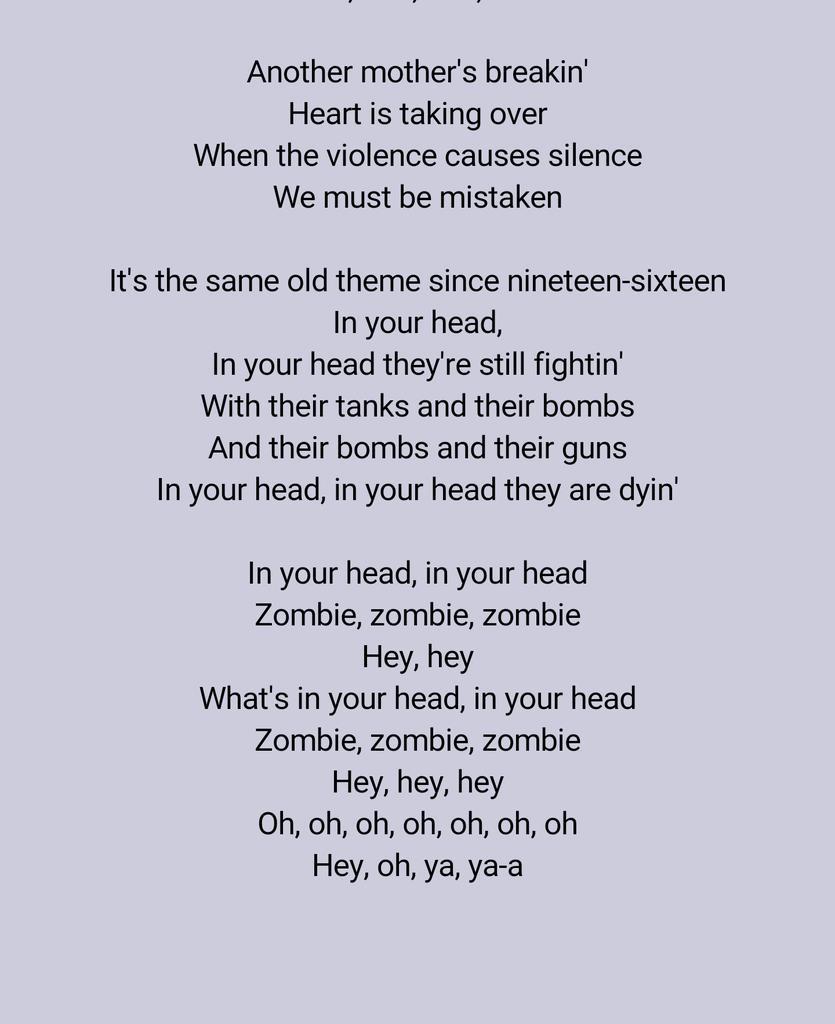 Zombie by Cranberries. #fyp #handwriting #lyrics #karaoke #zombie
