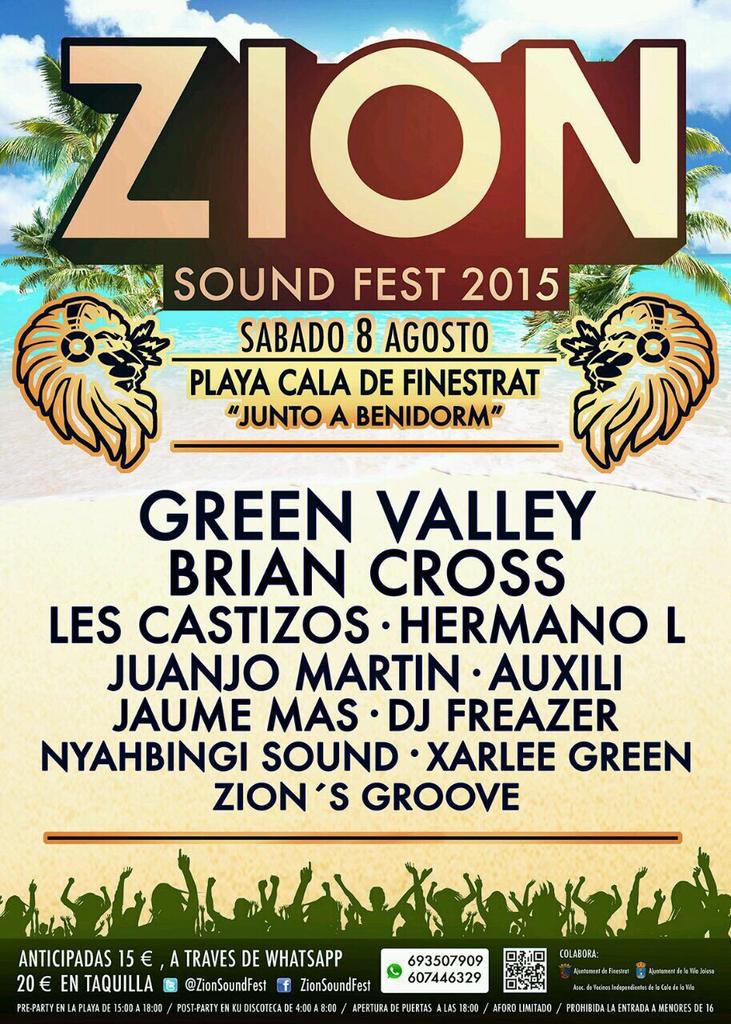 ZionSoundFest's tweet photo. @greenvalleyband @BrianCrossIbiza @lescastizos @Hermanoele @juanjomartin @Auxili_Band @JaumeLaVozCF  ROAD TO ZIONNN!! http://t.co/mWWKPpdlCu