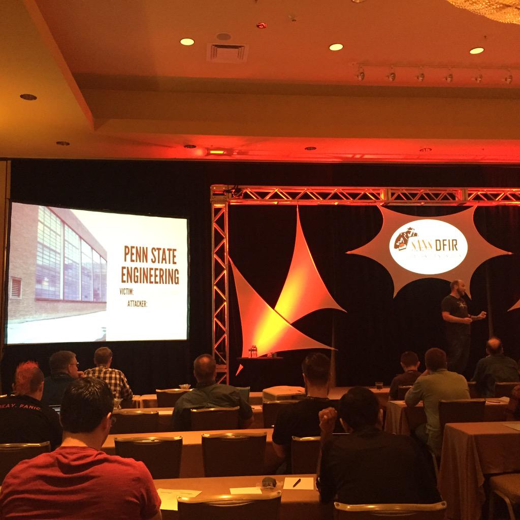 robtlee's tweet image. . @sroberts gets GREAT presentation skills. Min text. Clear grphcs. Practiced. Clear points. 1 of bst of #dfirsummit