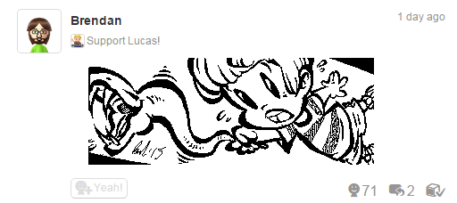 MiiverseSupport's tweet photo. Some amazing work Brendan! (via https://t.co/Y154bJBdTF) #SupportLucas http://t.co/iSvk6Zr4gw