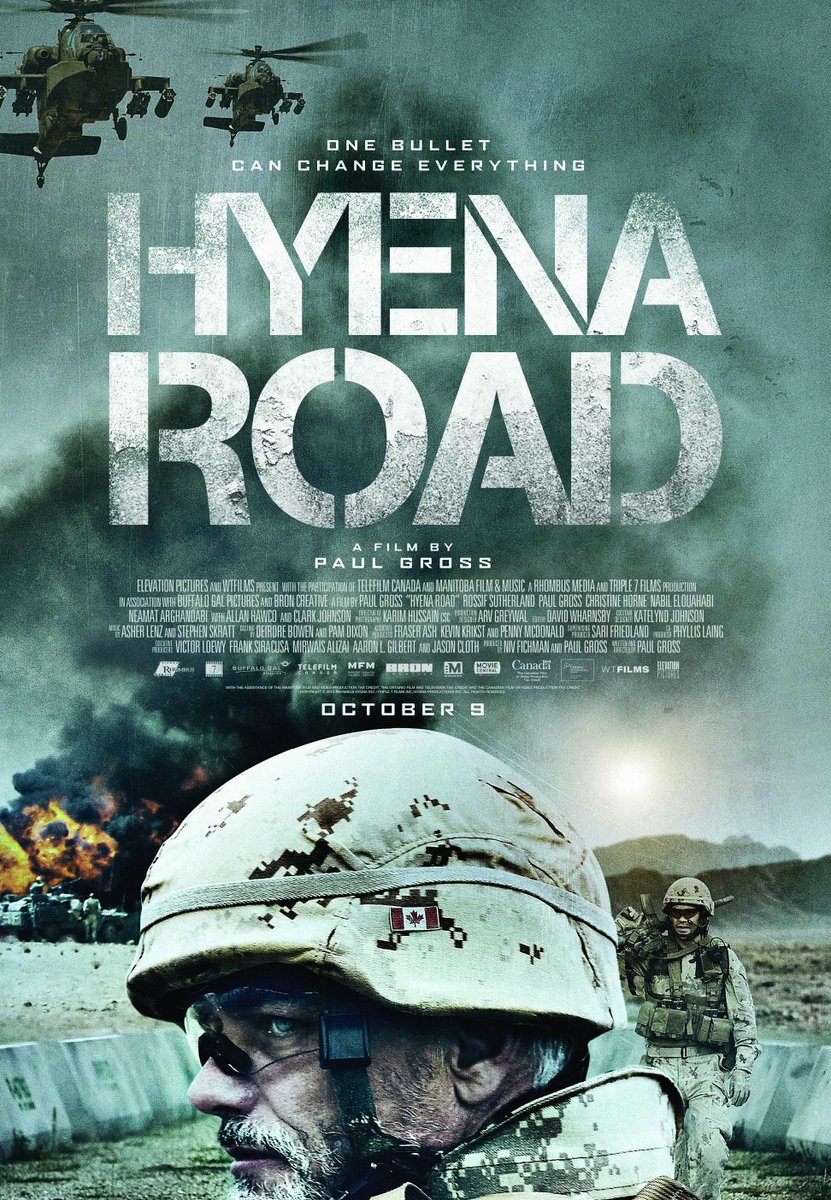 rhombusmedia's tweet image. Check out the official poster for HYENA ROAD, starring #PaulGross, #RossifSutherland,@christinejhorne &amp;amp; @allanhawco.