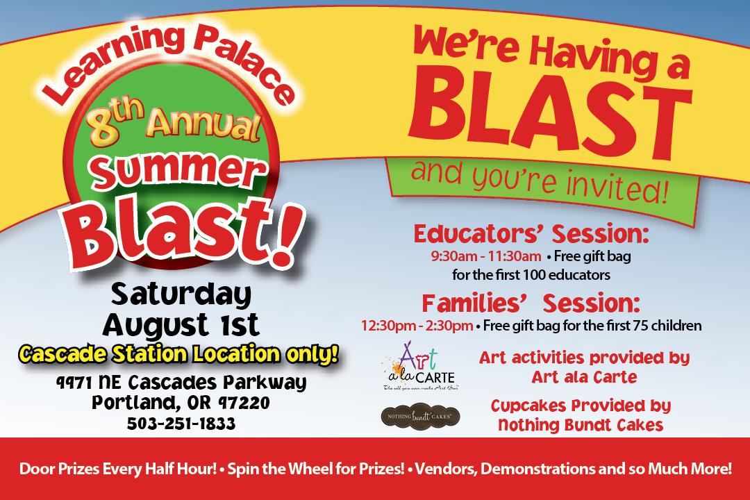LearningPalace's tweet image. Our 8th Annual Summer Blast is right around the corner! This is an event that you do not want to miss! @pdxevents