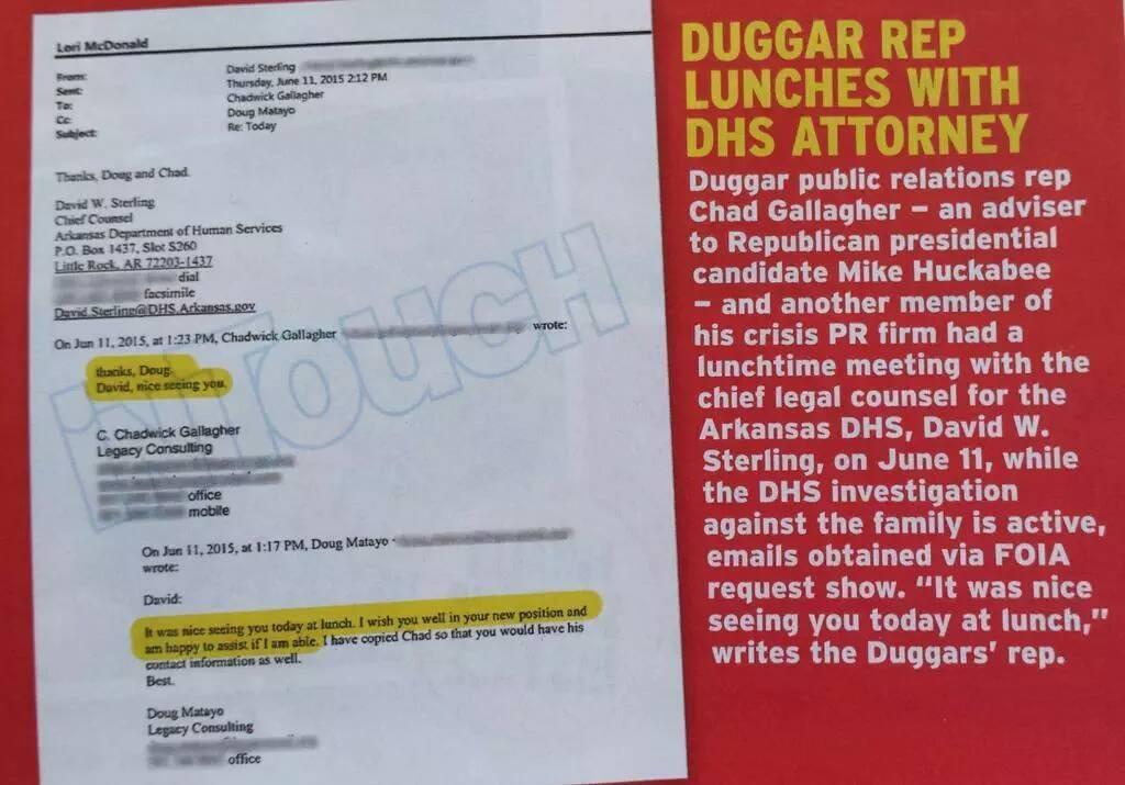 RckrKaren's tweet image. #Duggars PR ChadGallagher had lunch w/aDHS atty DavidSterling @TLC #CancelTheDuggars #duggarinterview #duggarscandal