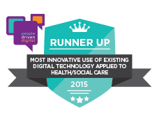 BuddyappUK's tweet photo. Proud to be recognised in #pddawards15 for Most Innovative Use of Existing Digital Technology in Health/Social Care http://t.co/8NzrKwrQuz