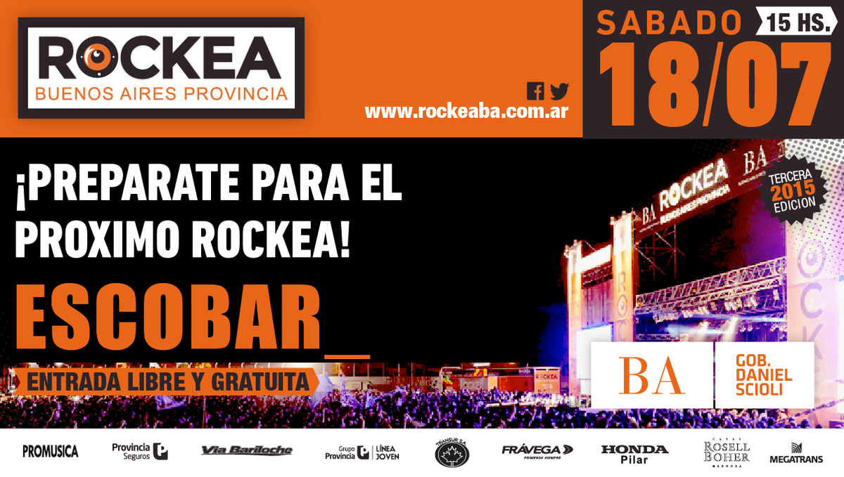 RockeaBA's tweet image. Abrimos la subscripción al evento del 18 de julio en Escobar.
¡Importantes bandas y #DemosX!
ow.ly/PkkIe
