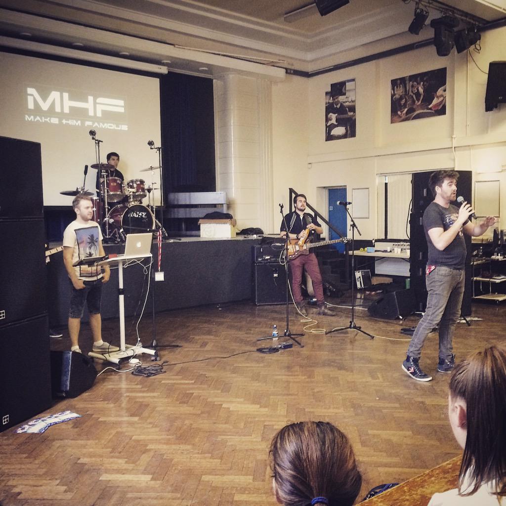 Forge_youth's tweet photo. Loved meeting the @MHFBand today! What a great group of lads! Amazing third day of #ShineSheffield http://t.co/ZQuvcHUTFC