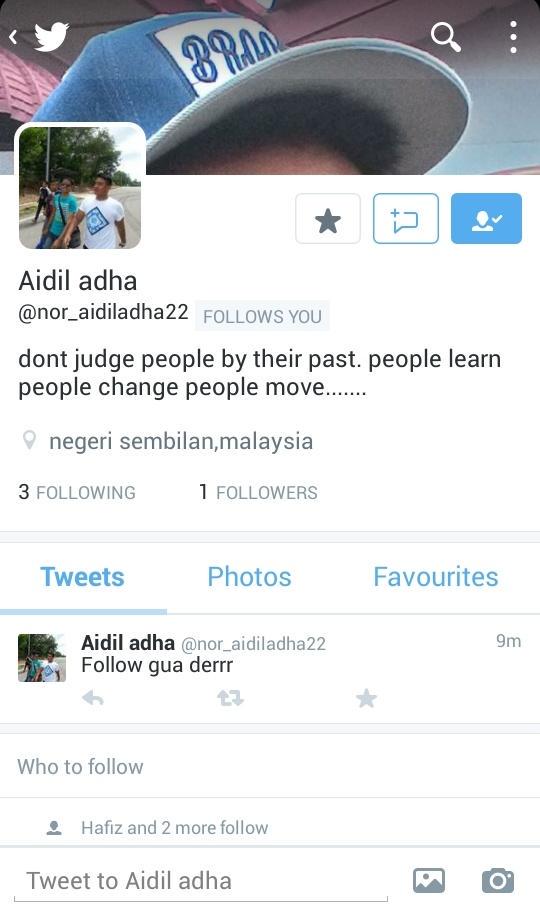 amirulrazali099's tweet image. Follow him guys..
#brosupport