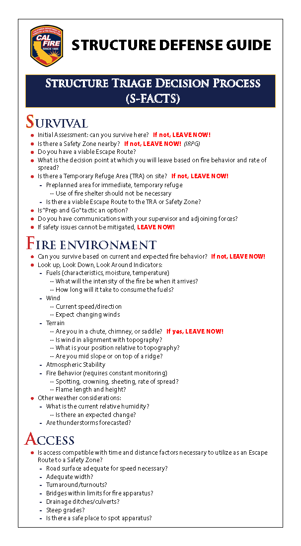 Structure Defense Guide Reposting #CALFIRE Structure Defense Guide Pages 1-4. Great Guide ...