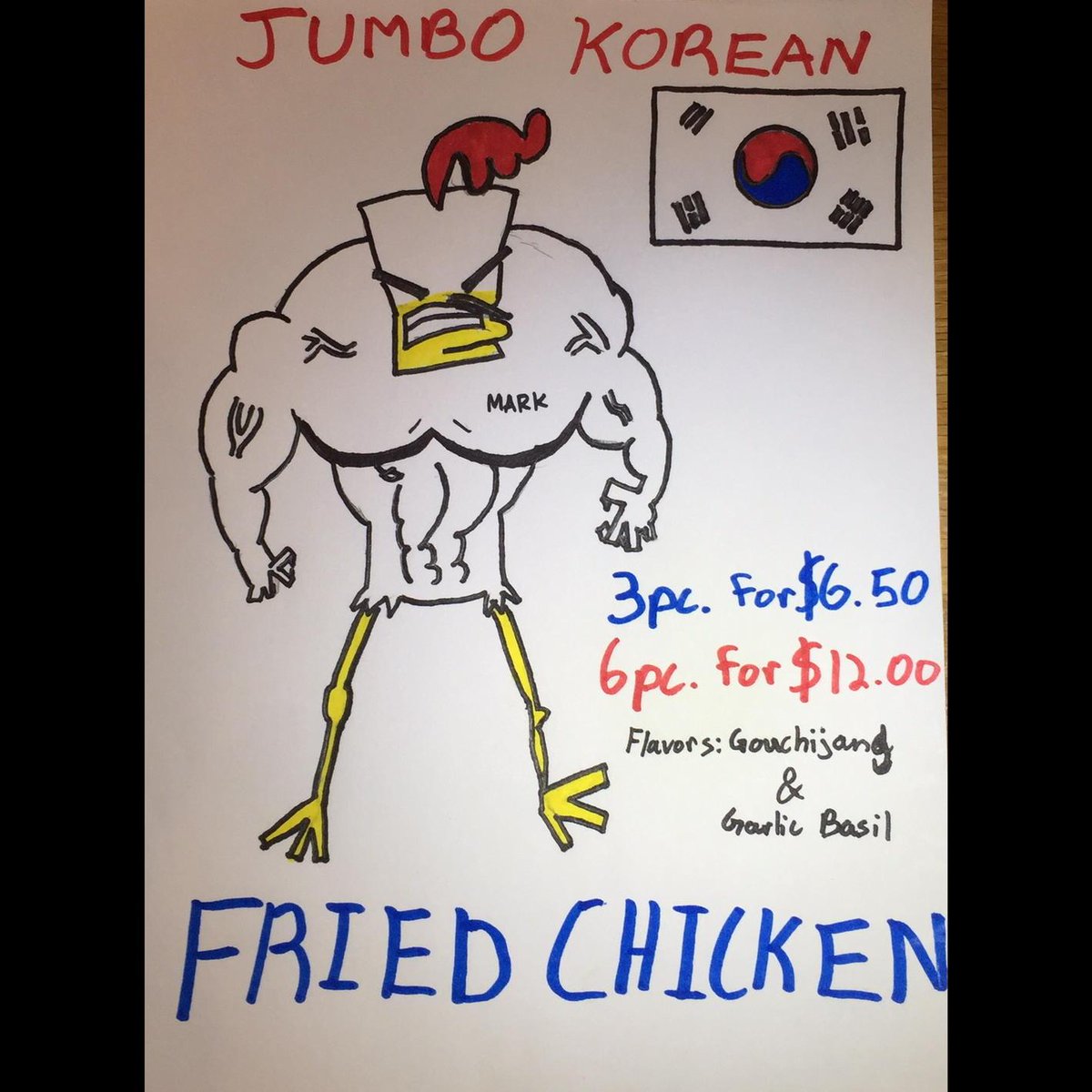 Look at this fantastic sign hand drawn by <a href="/mt_nguyen/">Nguyen Minh Thu</a>! How can you NOT buy some chicken?
#fatbao #kfc #wingnight
