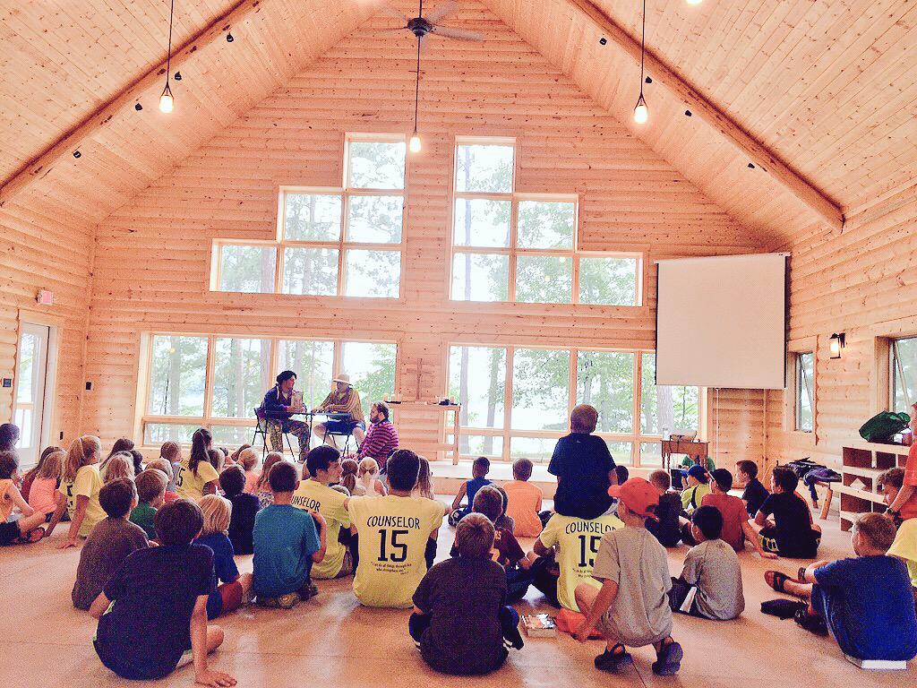 SAL_SIP's tweet photo. Our 2nd/3rd graders are starting out their week at camp with Rad, Tad, and Baby Chad learning about God's creation👍🏼😊 http://t.co/5zjcWcjJJ3