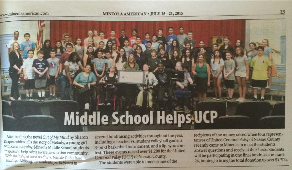 NLDeStefano's tweet photo. Check @MineolaAmerican for article about the 7th grade work with UCP! #proud #ucp @MineolaMS1 @NaglersNotions http://t.co/KnzlCYlF22