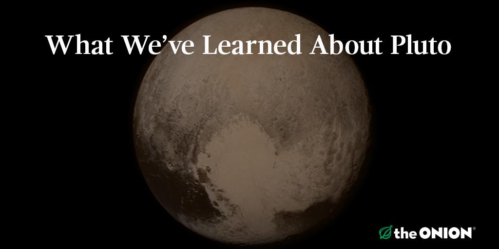 Pluto probably doesn’t have any trees onion.com/1LaJjvf