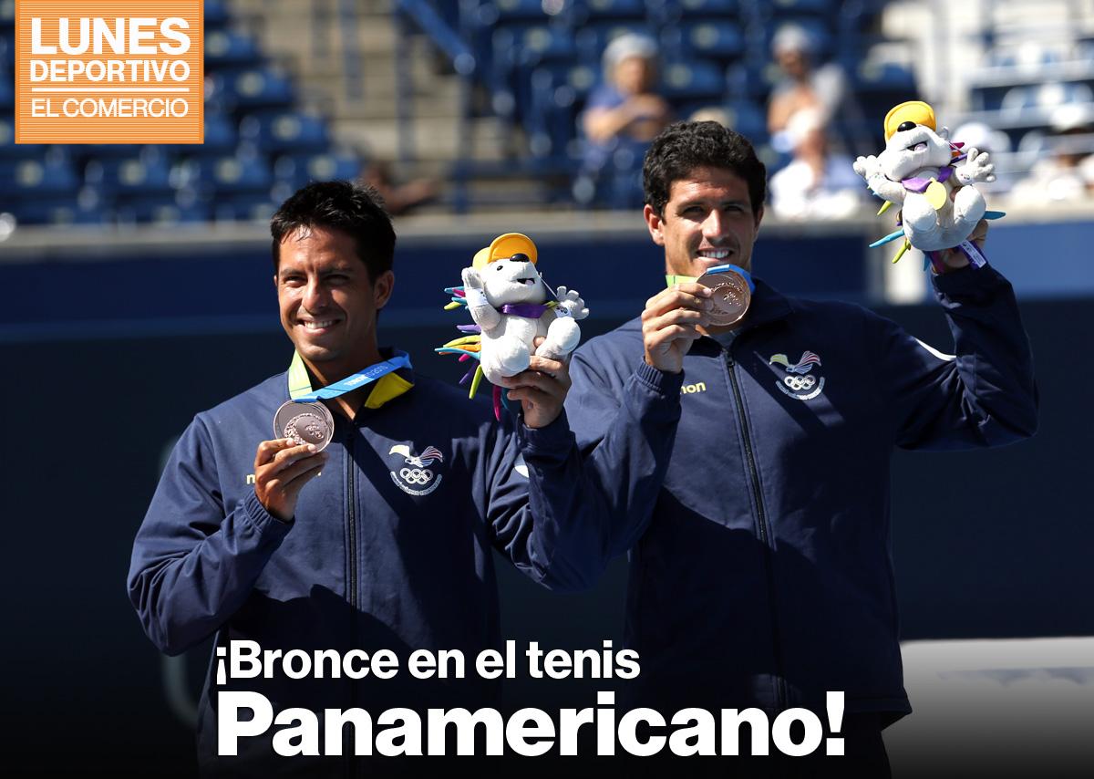 elcomerciocom's tweet photo. . @emiliogomez91 y @GoEscobarEC se colgaron el bronce en tenis de los #JuegosPanamericanos 👏 » http://t.co/i75I7IF0iq http://t.co/WNrgJa6t0d