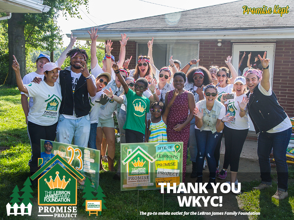 LJFamFoundation's tweet photo. Thank you @WKYC for helping us change the world, one @KingJames AIPN child at a time! #PROMISEProject2 http://t.co/GrJ72EINlE