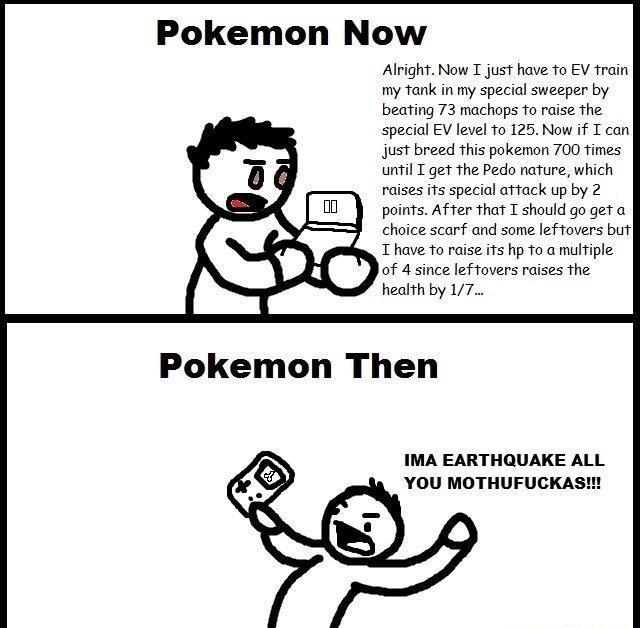 Pokemon then vs now