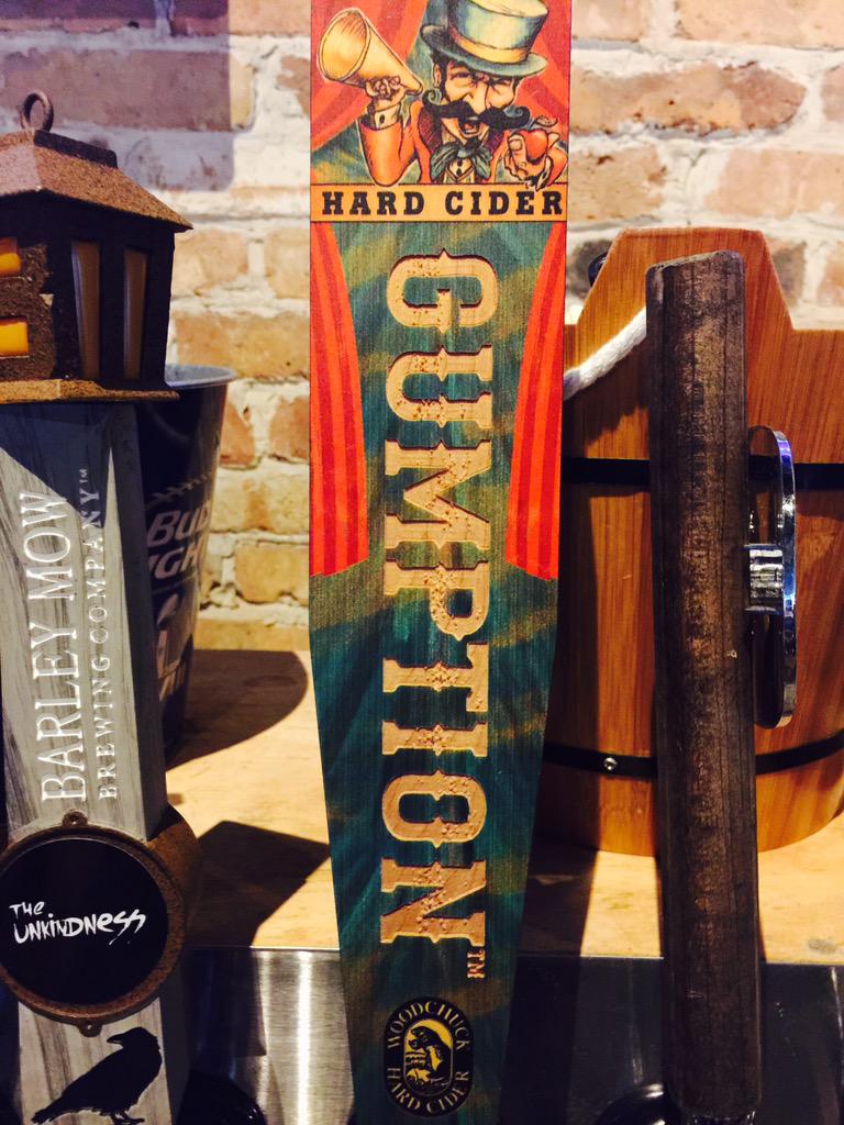 Introducing Gumption Hard Cider from <a href="/WoodchuckCider/">Woodchuck Cider</a> Purchase a pint &amp; keep the glass while sup last. #GeckosSRQ