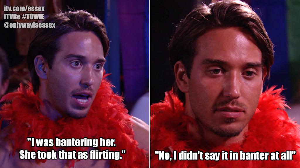 So confused. Did @JamesLock__ ask to "f***" Verity as banter or not?! #ArchBishopOfBanterbury #TOWIE